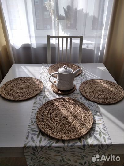 Салфетки сервировочные из джута