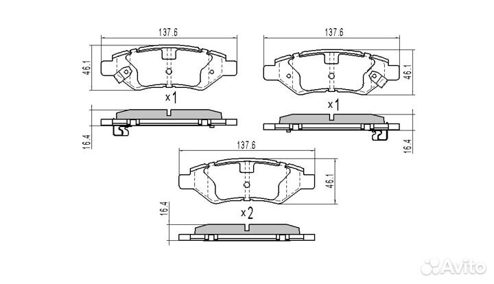 Колодки Cadillac CTS/SRX/STS/chevrolet camaro