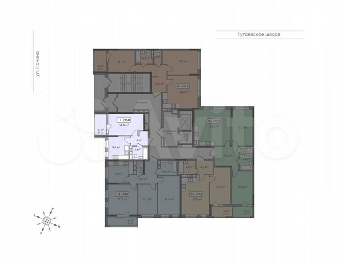 1-к. квартира, 33,1 м², 6/18 эт.