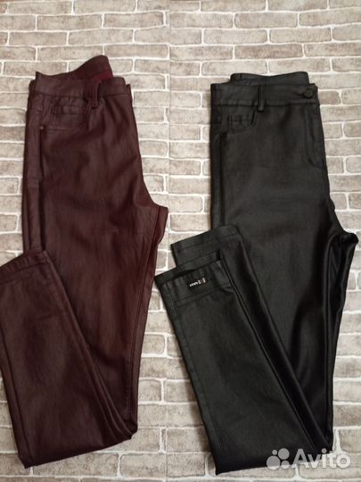 Брючки экокожа