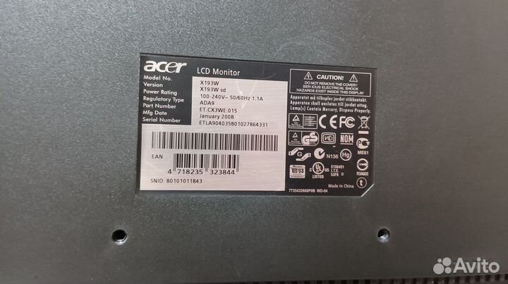 Acer x193w