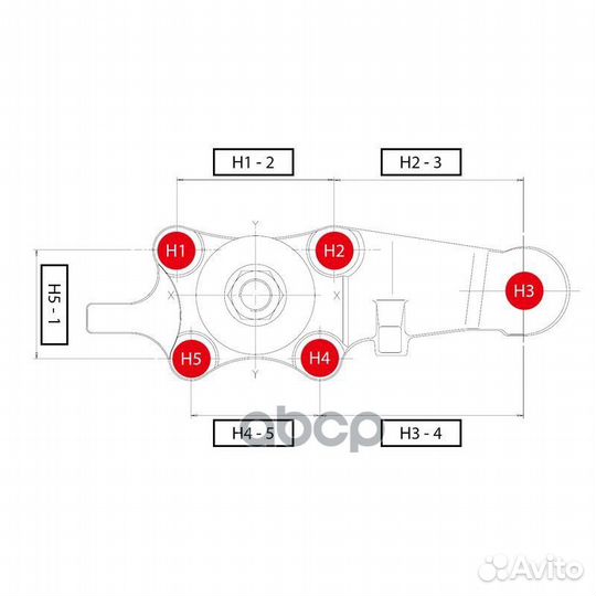 CBT-49R Опора шаровая перед прав toyota Land