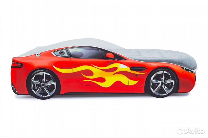 Кровать машина с матрасом и ящиком