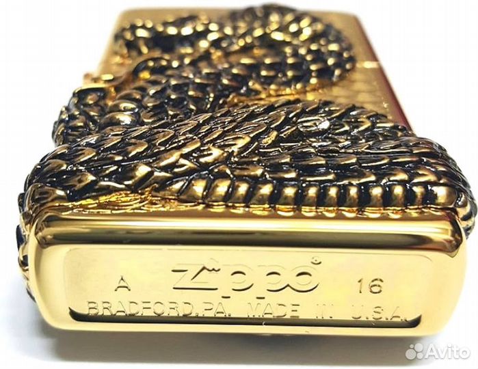 Zippo.Serpent /Змей. 3D. Gold 18 kt. Коллекц. NEW