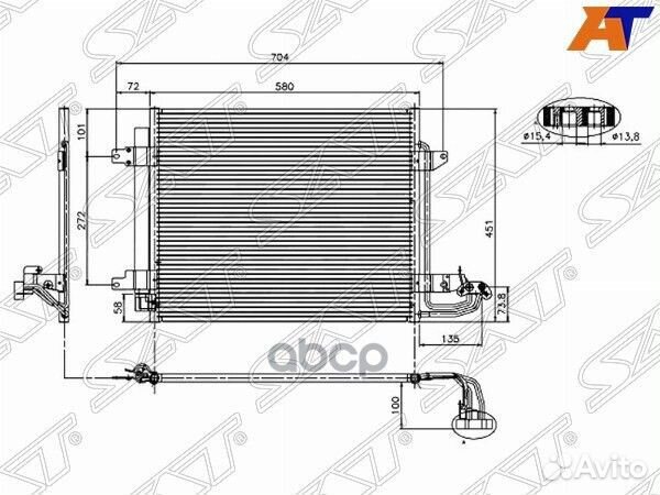 Радиатор кондиционера Volkswagen Caddy 03-15