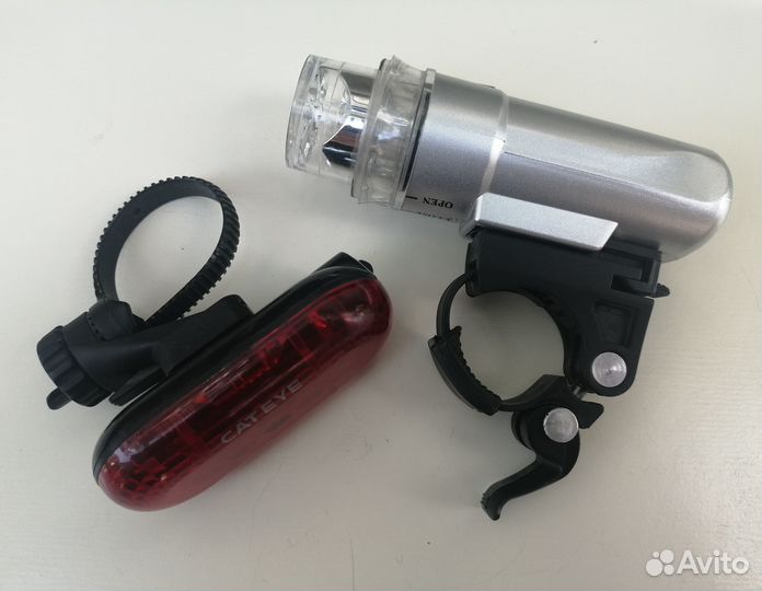 Фонари для велосипеда, бренд CatEye, комплект, б/у