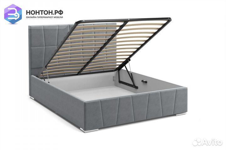 Кровать Пассаж серая
