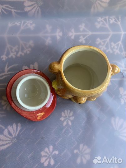 Горшочек для мёда керамический. Мишка