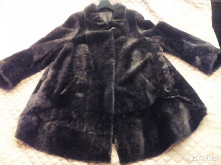 Мутоновая шуба р.68/170 шоколад Золотое Руно