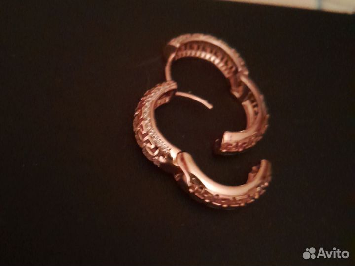 Серьги позолота