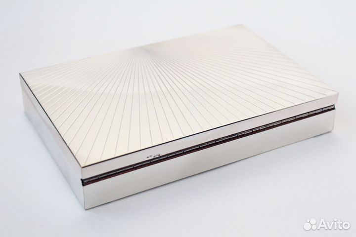 Коробка для сигар Серебро Арт деко Италия Винтаж