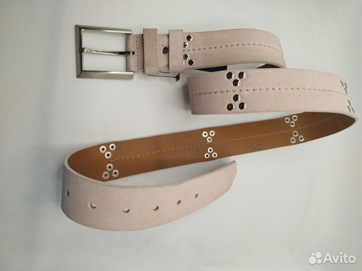 Ремень женский замшевый