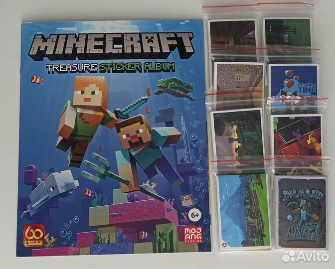 Panini Minecraft Treasure - Альбом и полный сет