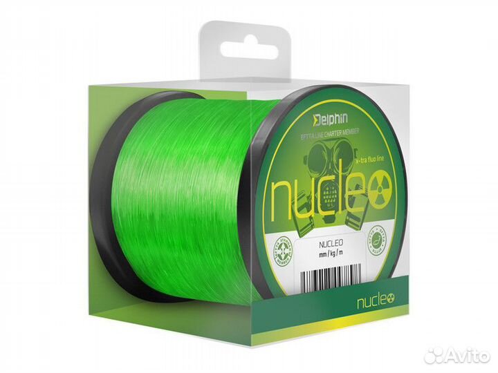 Леска для ловли карпа nucleo / fluo green