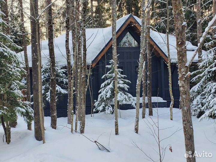 Баня на дровах с купелью в лесу рядом с городом