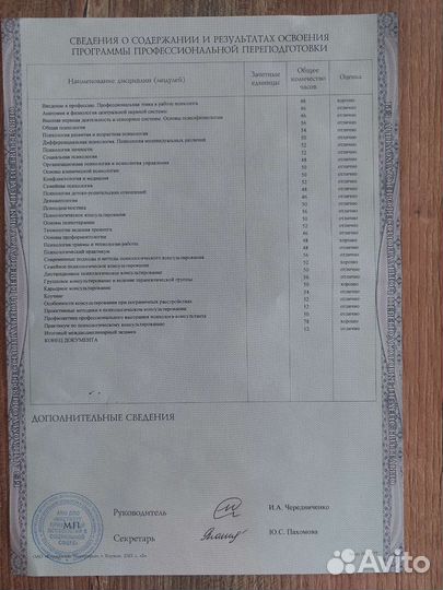 Консультация психолога