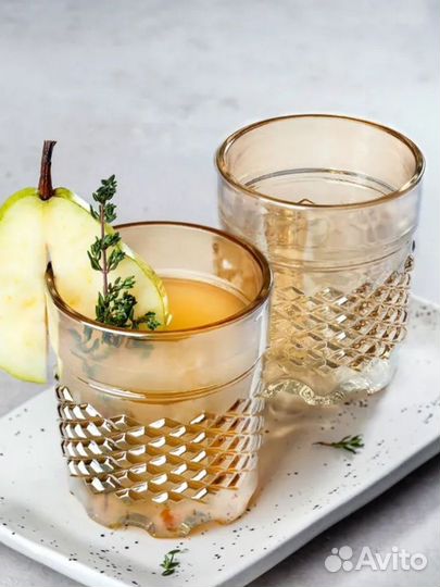 Подарочный набор стаканов для виски promsiz янтарь