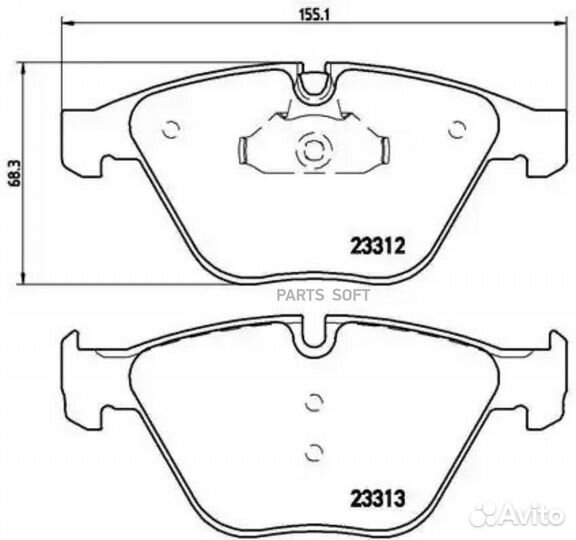 Колодки торм.пер. BMW 5/6/7 (E60/E61/E63/E64/E65/E66) 07.03