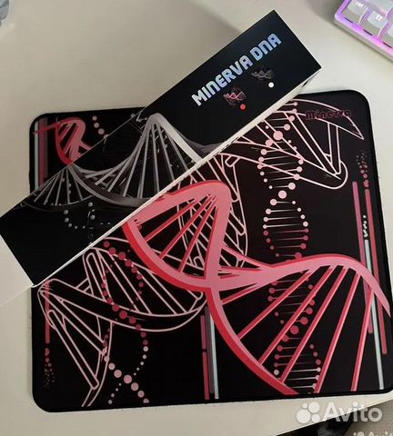 Коврик X-raypad Minerva DNA pink black L