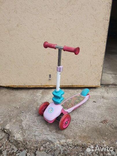 Самокат детский трехколесный с сиденьем