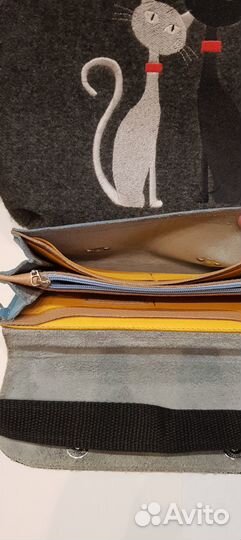 Кот вязаный и кошелек с котами