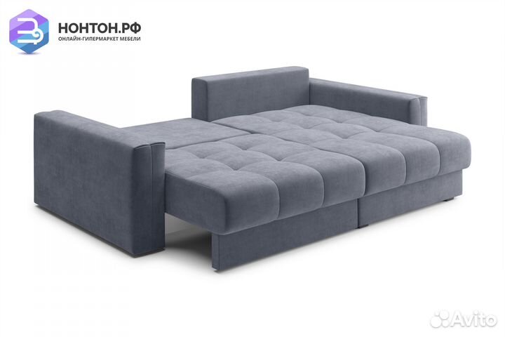 Диван угловой тик-так Монарх темно-серый