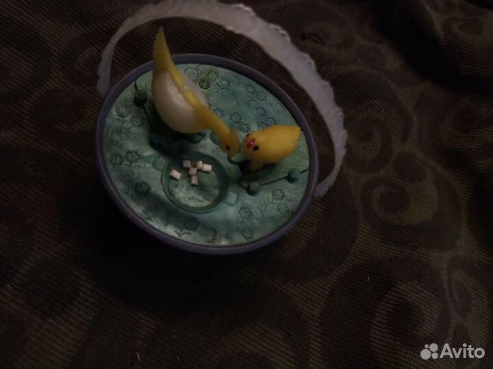 Ретро редкая игрушка ведерко с курочками СССР