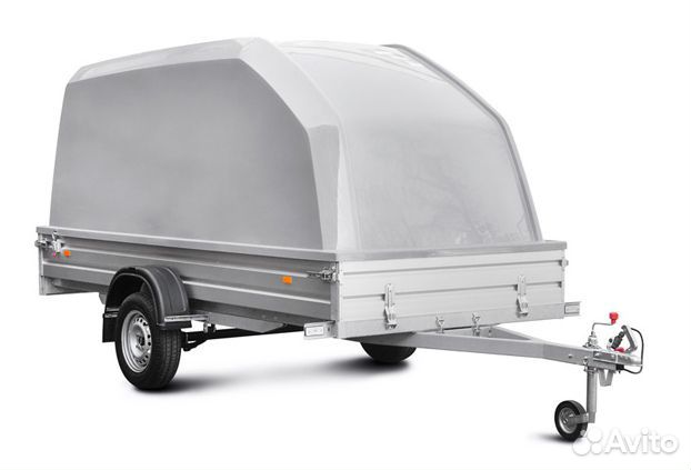 Прицеп с алюминиевыми бортами и крышкой мзса 81771