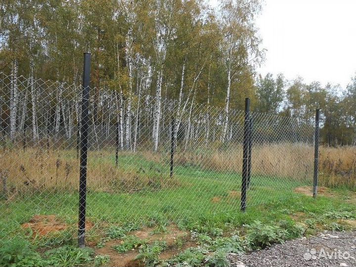 Забор из сетки рабицы