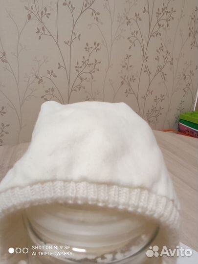 Шапка шлем для новорожденного 