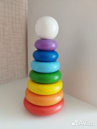 Деревянная пирамидка 15см