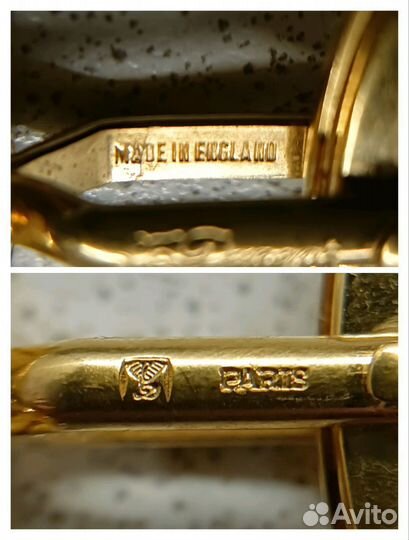 Запонки Dupont Paris позолота дюпон Париж