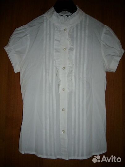 Блузки школьные белые, джемпер на р.152-164