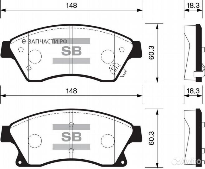 Sangsin brake SP1362 Колодки торм.пер