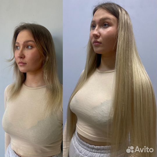 Наращивание волос (волосы+работа) 6500