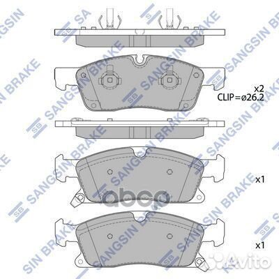 Колодки передние jeep grand cherokee IV 2010