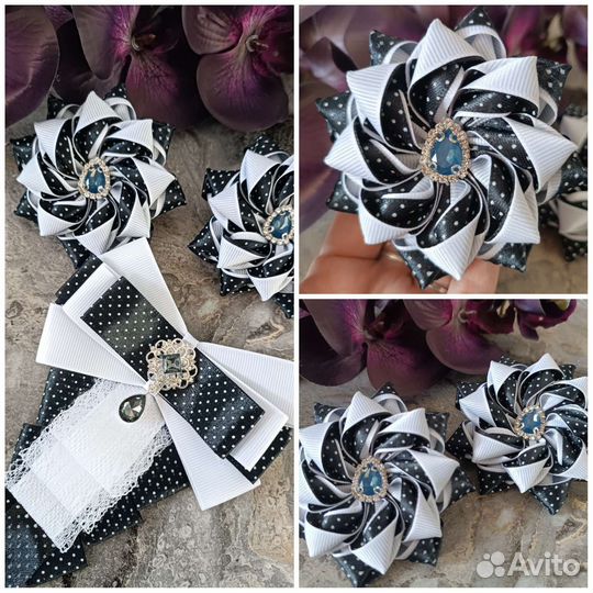 Школьные бантики,на 1 сентября,галстук,набор