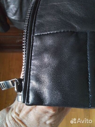 Кожаная куртка мужская бомбер 54р