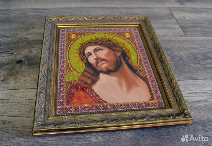 Икона из бисера Иисус