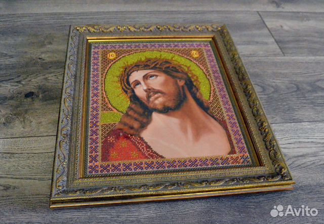 Икона из бисера Иисус
