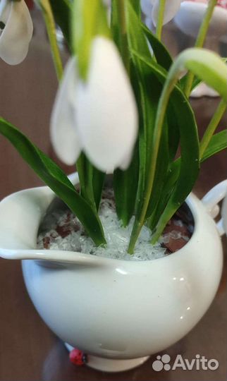 Цветы подснежники холодный фарфор
