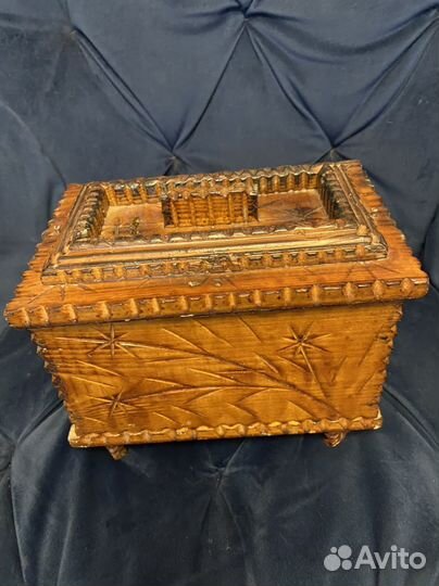Шкатулка- копилка деревянная СССР
