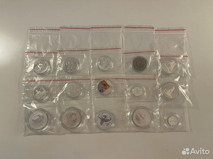 Серебряные монеты и медали