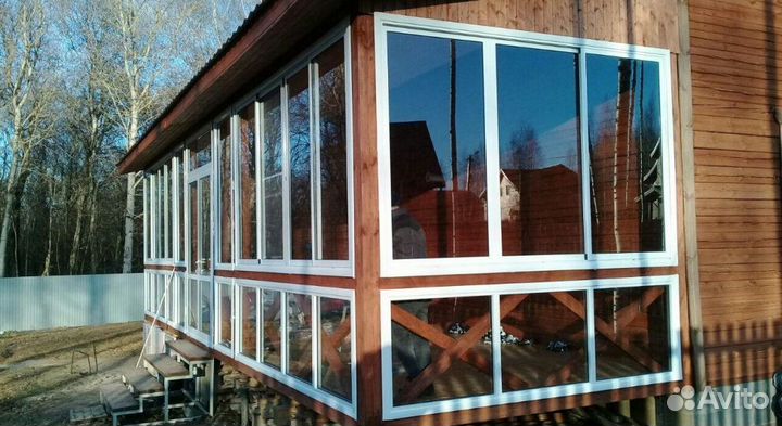 Остекление терассы алюминиевое