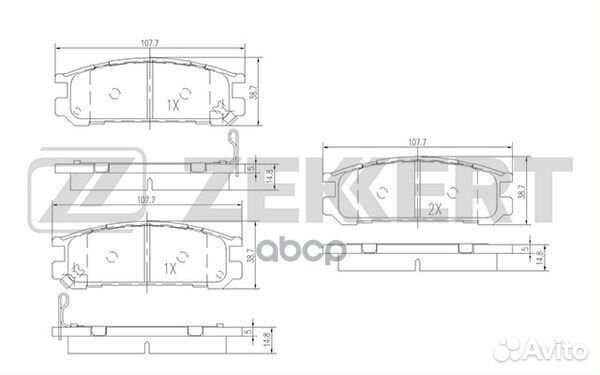 Колодки торм. диск. задн. Subaru Impreza (GFC G