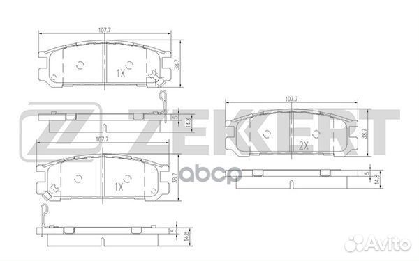 Колодки торм. диск. задн. Subaru Impreza (GFC G