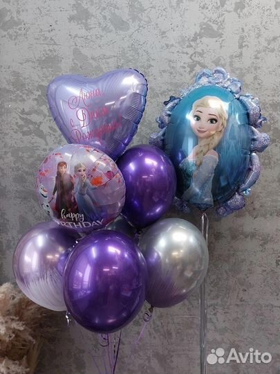 Воздушные шары в лиловых оттенках