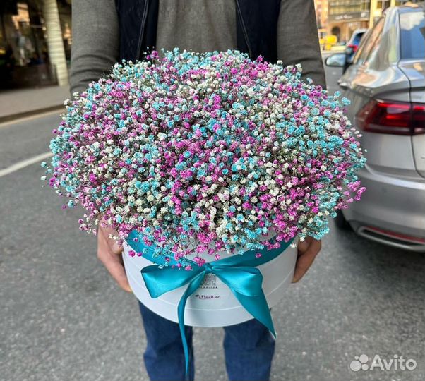 Огромные букеты из гипсофилы