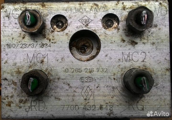 Блок абс Рено Сценик 2001