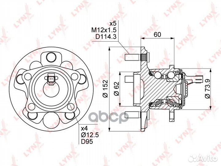 WH-1089 Ступица lynxauto WH-1089 lynxauto